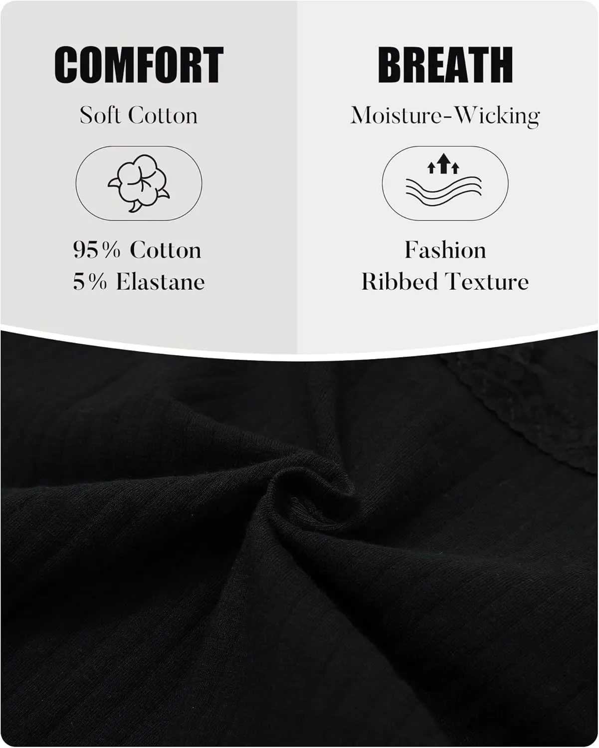 LEVAO Womens Underwear Cotton Cheeky Bikini Panties Lace Stretch Hipster Ladies Briefs Multipack S-XXL