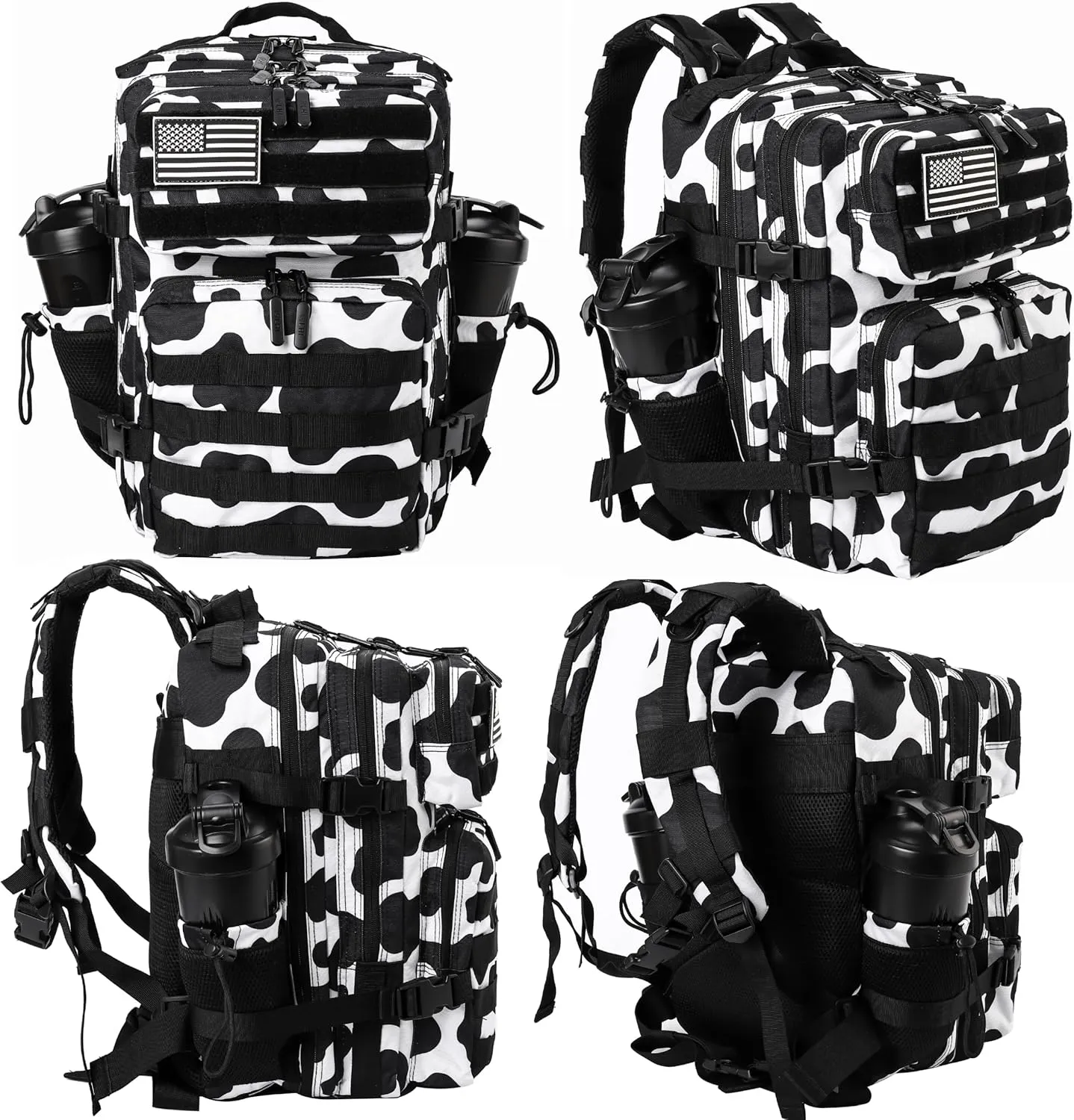 LHI Tactical Military Backpack for Men and Women 25L/35L Army Assault Pack Bag Small Rucksack with Bottle Holder