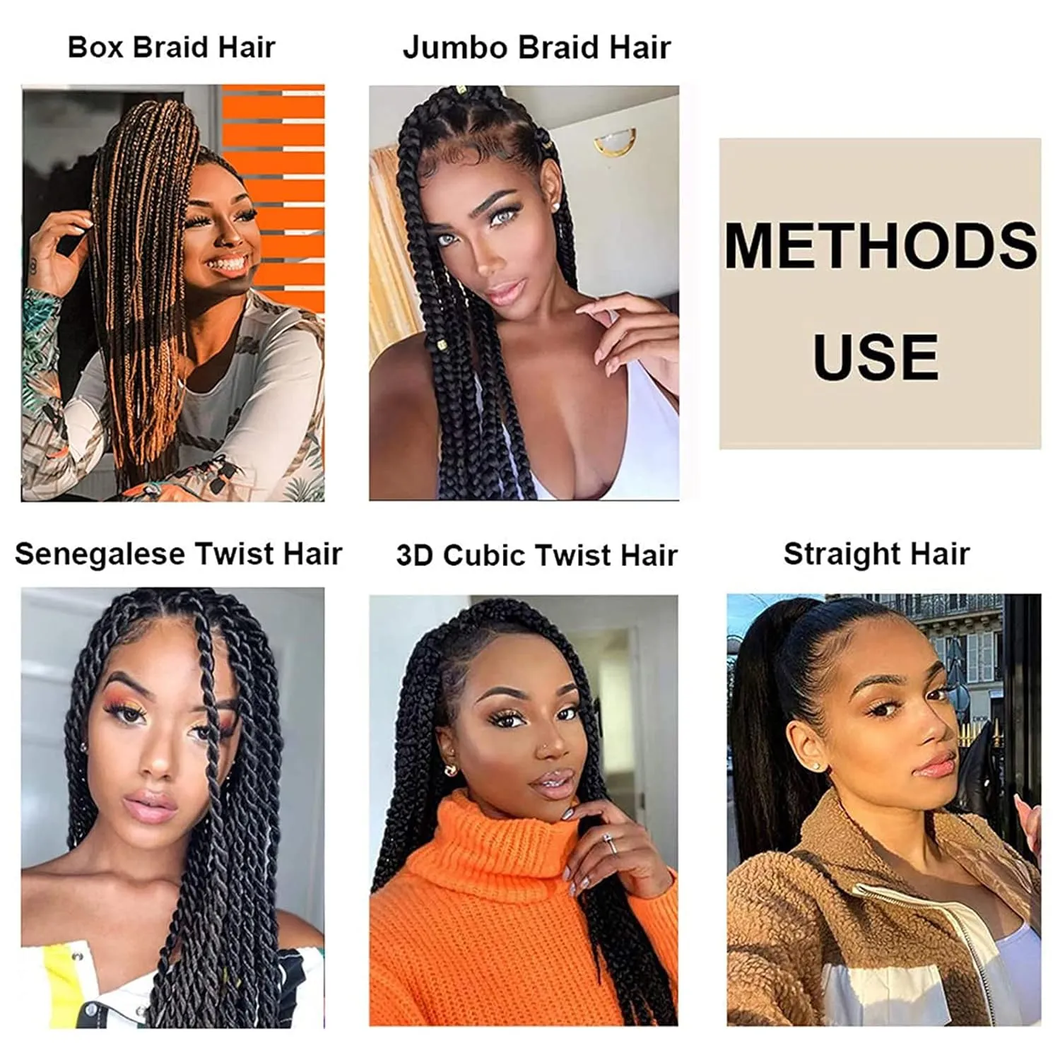 Liang Dian Pre-Stretched Braiding Hair 30 Inch 6 packs Hot Water Setting Synthetic Hair Crochet Braiding Hair Extension(Dark Blue/Light Blue)