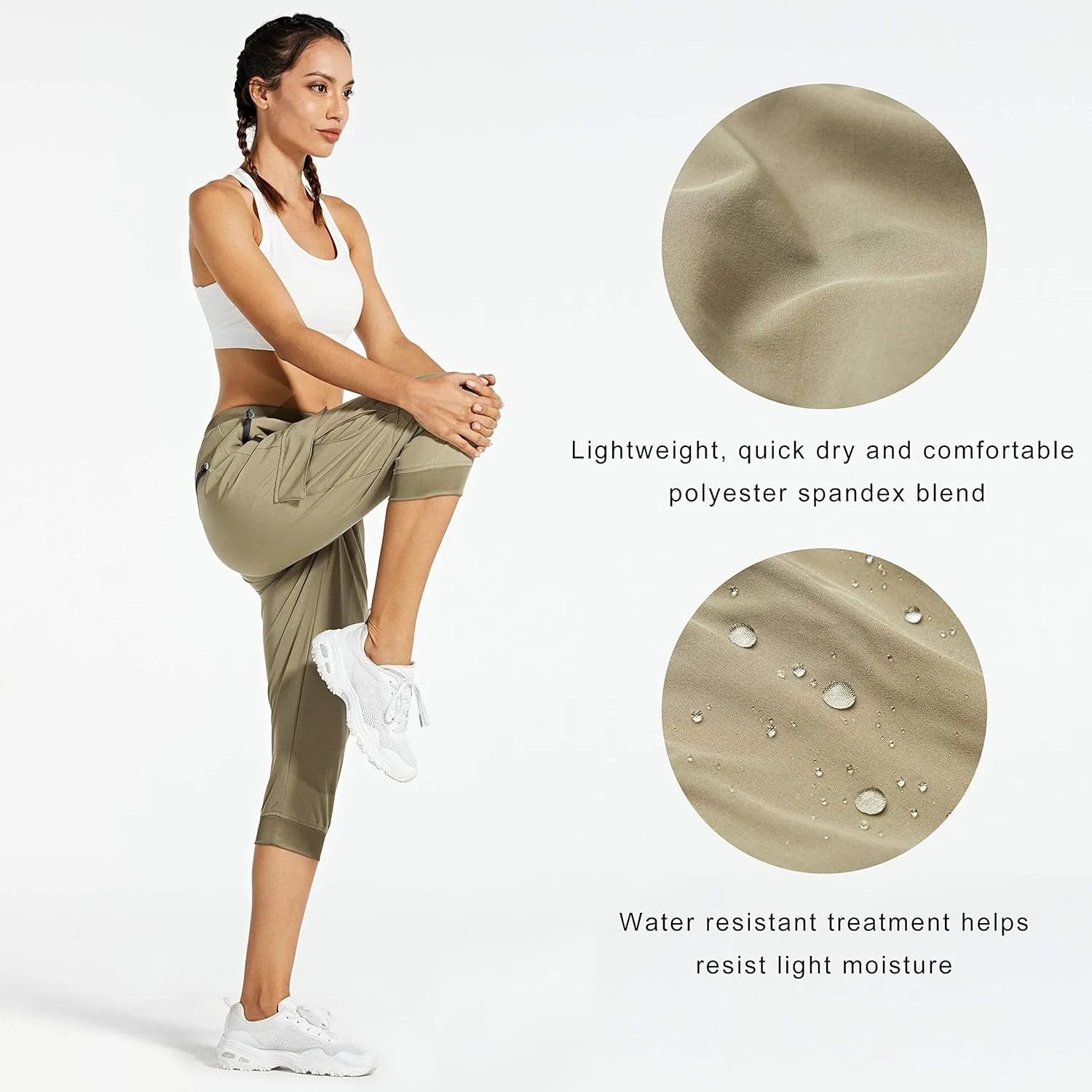 Libin Women's Cargo Capri Pants Hiking Cropped Pants Lightweight Quick Dry Joggers Athletic Workout Casual Outdoor Shorts