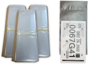 License Plate Temporary Tag Plastic Bags (300 Bags Total) (3 Pack)