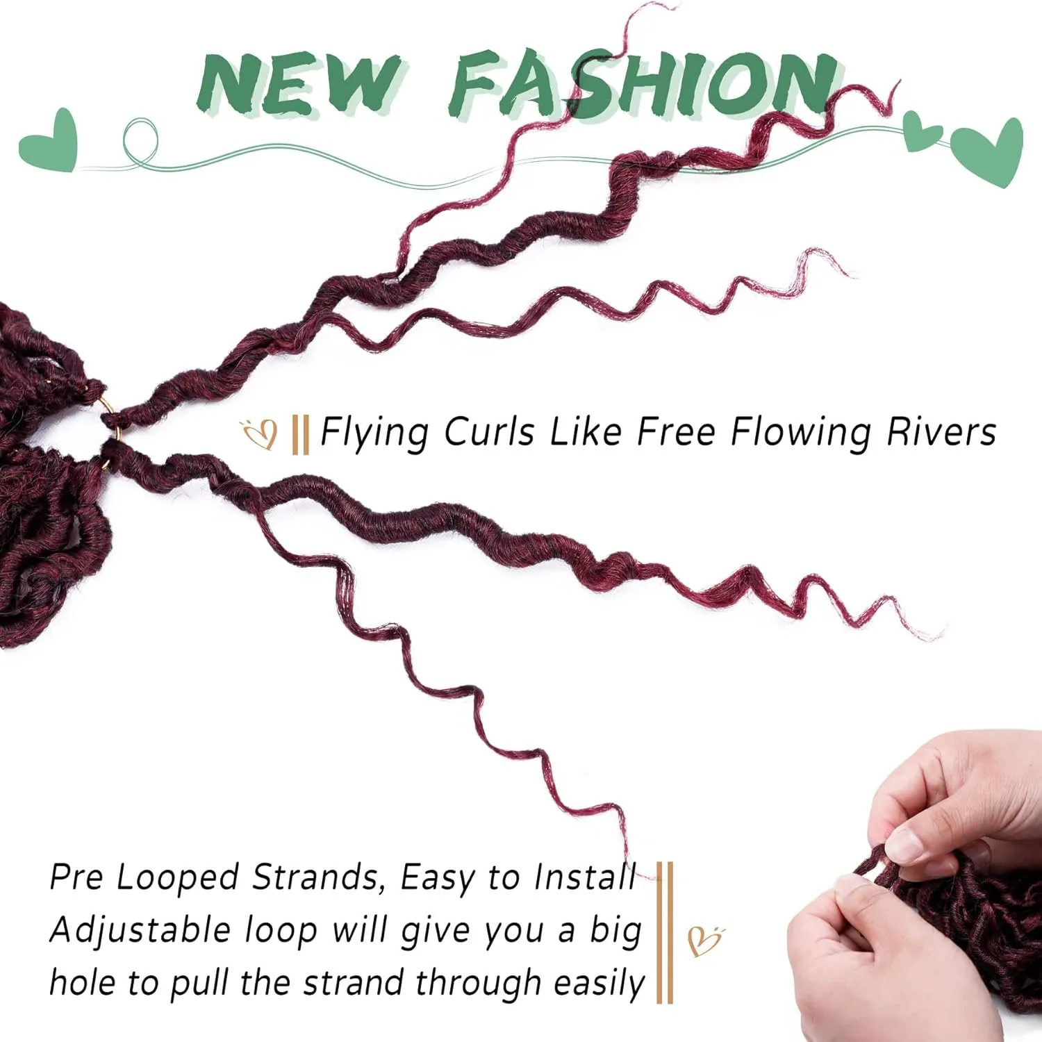 LIYATE Goddess Locs Crochet Hair 12 Inch 6 Packs Faux Locs Crochet Hair for Black Women Pre Looped Soft River Locs Crochet Braids with Curly Hair Bohemian Hippie Locs Hair Extensions(T1B/Bug)