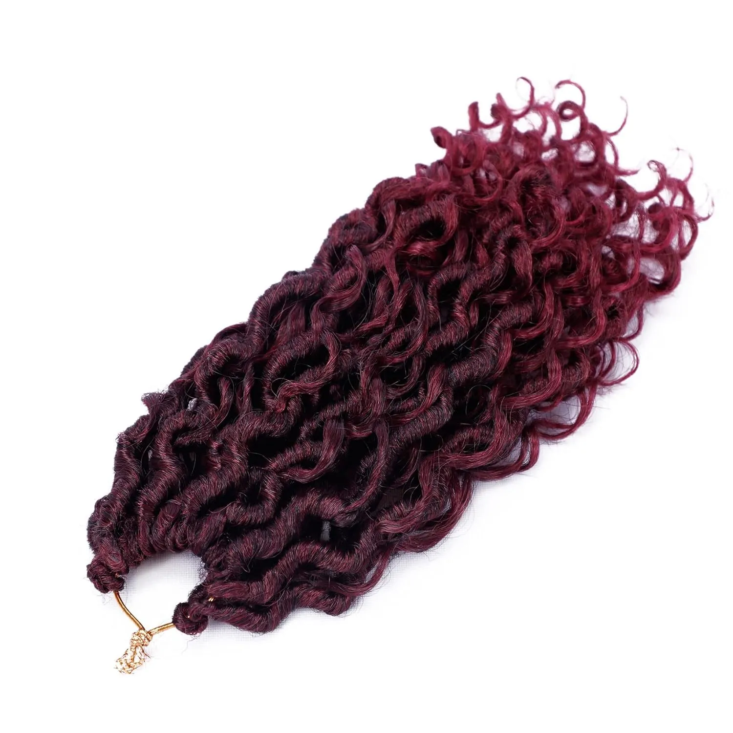 LIYATE Goddess Locs Crochet Hair 12 Inch 6 Packs Faux Locs Crochet Hair for Black Women Pre Looped Soft River Locs Crochet Braids with Curly Hair Bohemian Hippie Locs Hair Extensions(T1B/Bug)