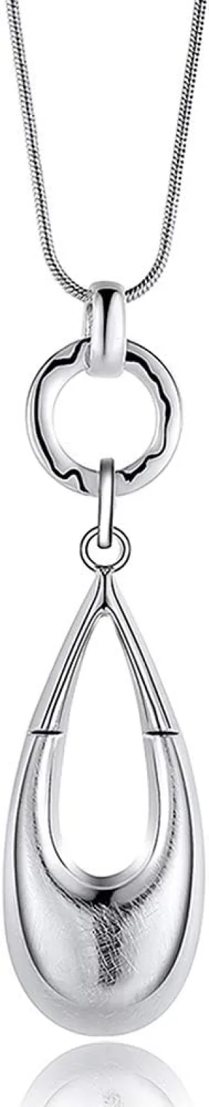 Long Necklaces for Women Waterdrop Pendant Sweater Layered Y Statement Bohemian Silver Chain Necklace with Gifts Box Jewelry