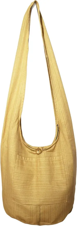 Lovely Creations Hobo Bohemian Sling Crossbody Shoulder Bag Hippie Gypsy Zip on Top Bag and Front Pocket