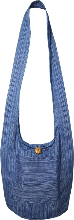 Lovely Creations Hobo Bohemian Sling Crossbody Shoulder Bag Hippie Gypsy Zip on Top Bag and Front Pocket