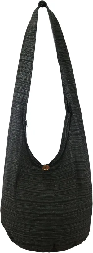 Lovely Creations Hobo Bohemian Sling Crossbody Shoulder Bag Hippie Gypsy Zip on Top Bag and Front Pocket