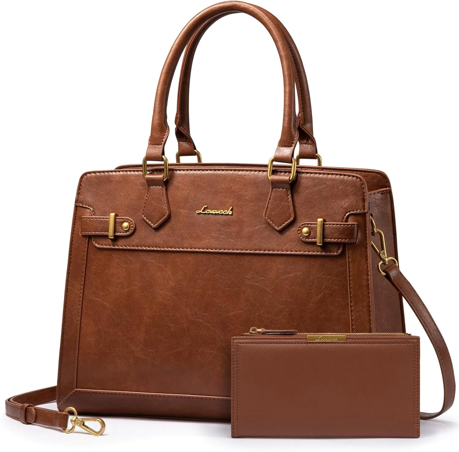 LOVEVOOK Purses and Handbags for Women, Tote Shoulder Bag Satchel Black Purse and PU Leather Top Handle for ladies