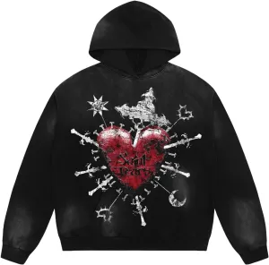 Lucky I See Ghosts Hoodie KY West Hoodie Men's Vintage Graphic Hip Hop Pullover Heavyweight Hoodies