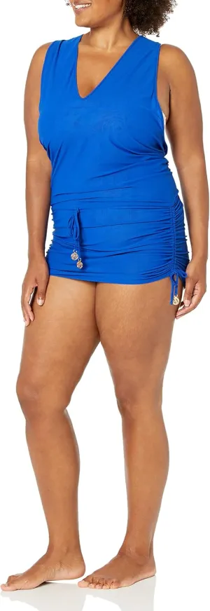 Luli Fama Women's Cosita Buena Racerback Mini Cover-Up Dress
