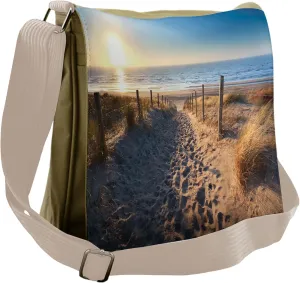 Lunarable Europe Messenger Bag, North Sea in Netherlands, Unisex Cross-body