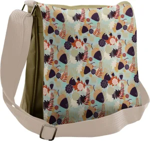 Lunarable Nature Messenger Bag, Oak Tree Leaves and Acorns, Unisex Cross-body