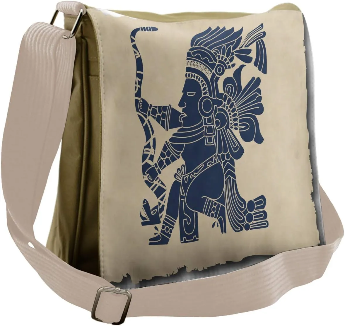Lunarable Tribal Messenger Bag, Mayan Inca Prehistoric Art, Unisex Cross-body