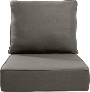 Luxury 6 Inch Outdoor Cushions 24x24 - Water&UV&Fade Resistant 1 Set Zippered Patio Seat Cushion for Wicker Dining Rocking Swivel Chairs Loveseat Couch Sectional Sofa - Grey