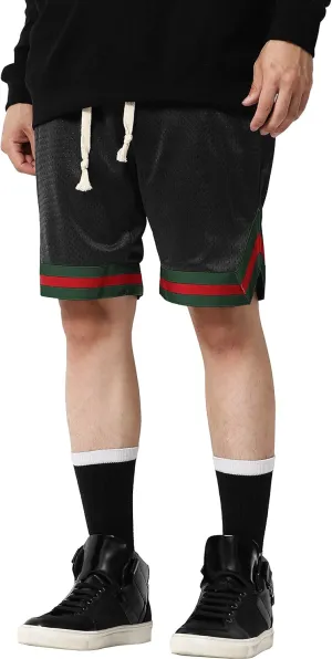 Ma Croix Mens Premium Mesh Shorts Classic Fit Active Urban Hip Hop Shorts Pockets