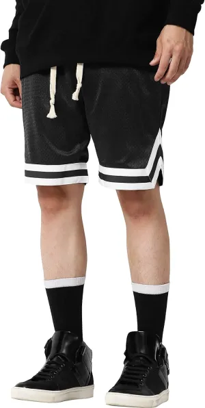 Ma Croix Mens Premium Mesh Shorts Classic Fit Active Urban Hip Hop Shorts Pockets