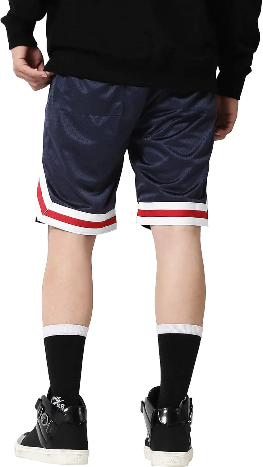 Ma Croix Mens Premium Mesh Shorts Classic Fit Active Urban Hip Hop Shorts Pockets