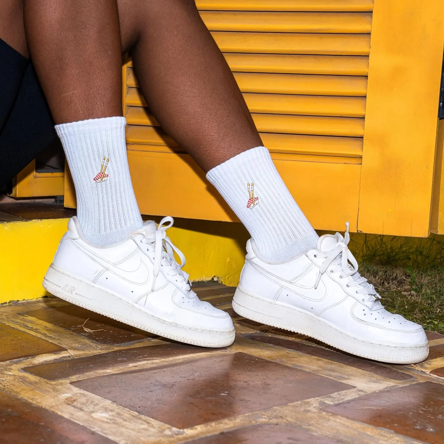 Made by Nami 3 Pairs of Graphic Socks for Men and Women Comfortable Cotton Novelty Crew Socks with Cool Embroidered Designs