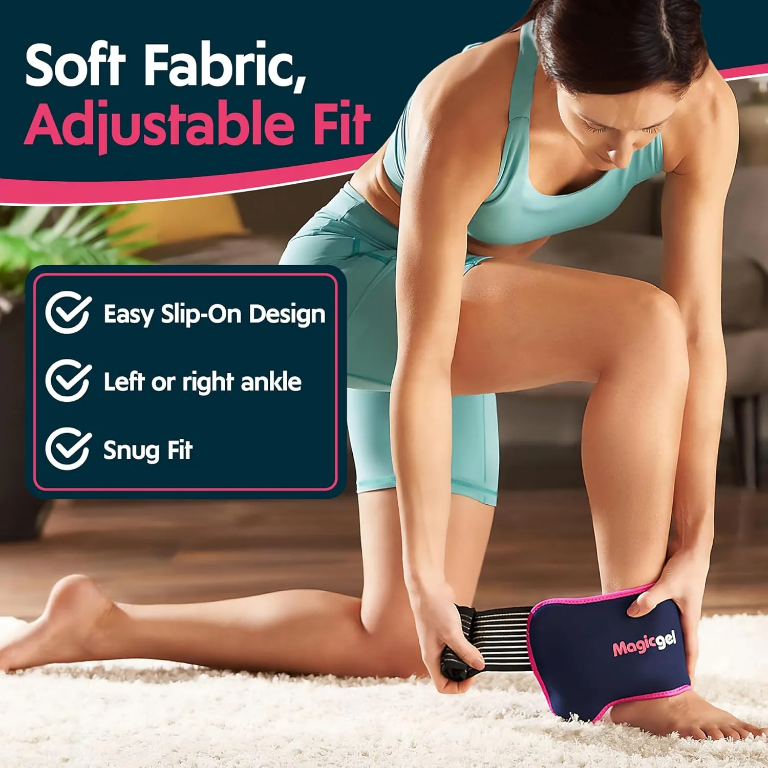 Magic Gel Ice Packs for Injuries Reusable (3 Pcs 11"x5.5") - FSA HSA Eligible | Flexible Wrap Around Gel Ice Pack Knees, Back, Shoulders, Arms and Legs | Hot and Cold Compress Cold Packs for Injuries