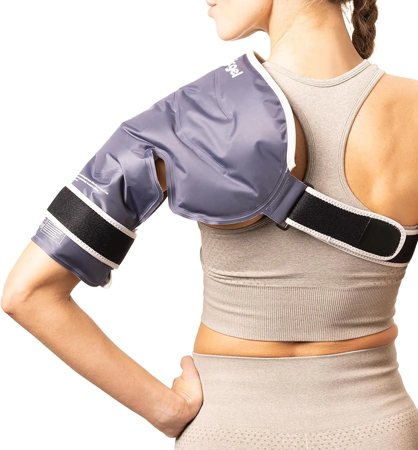 Magic Gel Shoulder Ice Pack Wrap - Reusable and Adjustable Arm Sling for Cold Shoulders Compression Men Women Pitchers Rotator Cuff - Easy to Freeze - Medcosa Blue