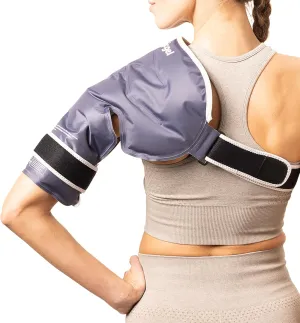 Magic Gel Shoulder Ice Pack Wrap - Reusable and Adjustable Arm Sling for Cold Shoulders Compression Men Women Pitchers Rotator Cuff - Easy to Freeze - Medcosa Blue