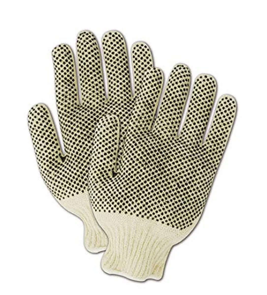 MAGID MultiMaster Knit Double Dot Glove, 108 Pairs, Two-Sided Plastic Dots, 10” Length, Natural