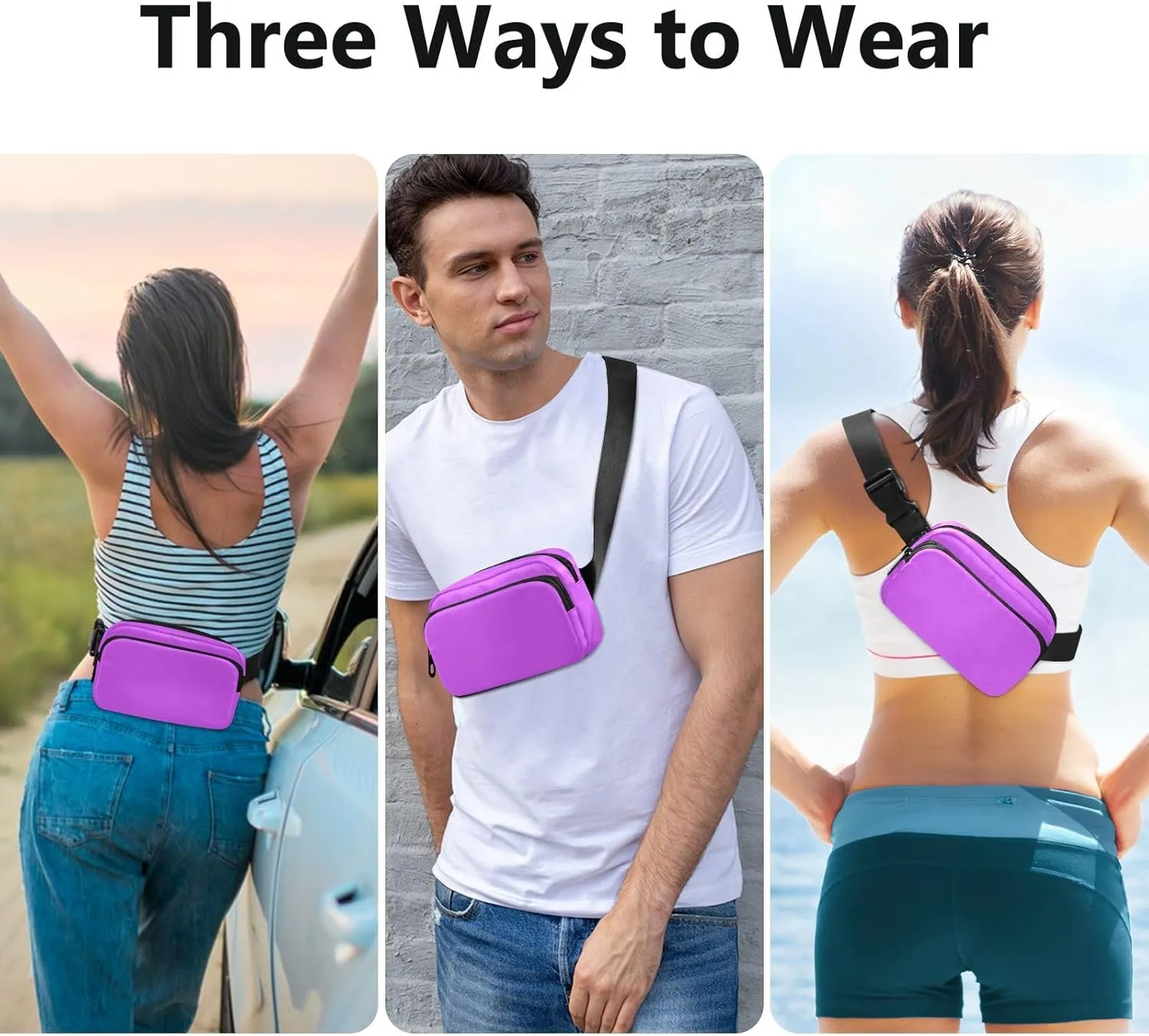 Mallow Belt Bag Fanny Packs for Women Men Everywhere Belt Bag with Adjustable Strap