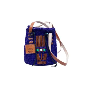 Marrakech Handwoven Sisal & Leather Drawstring Bag | Artisanal Craft with a Bohemian Flair