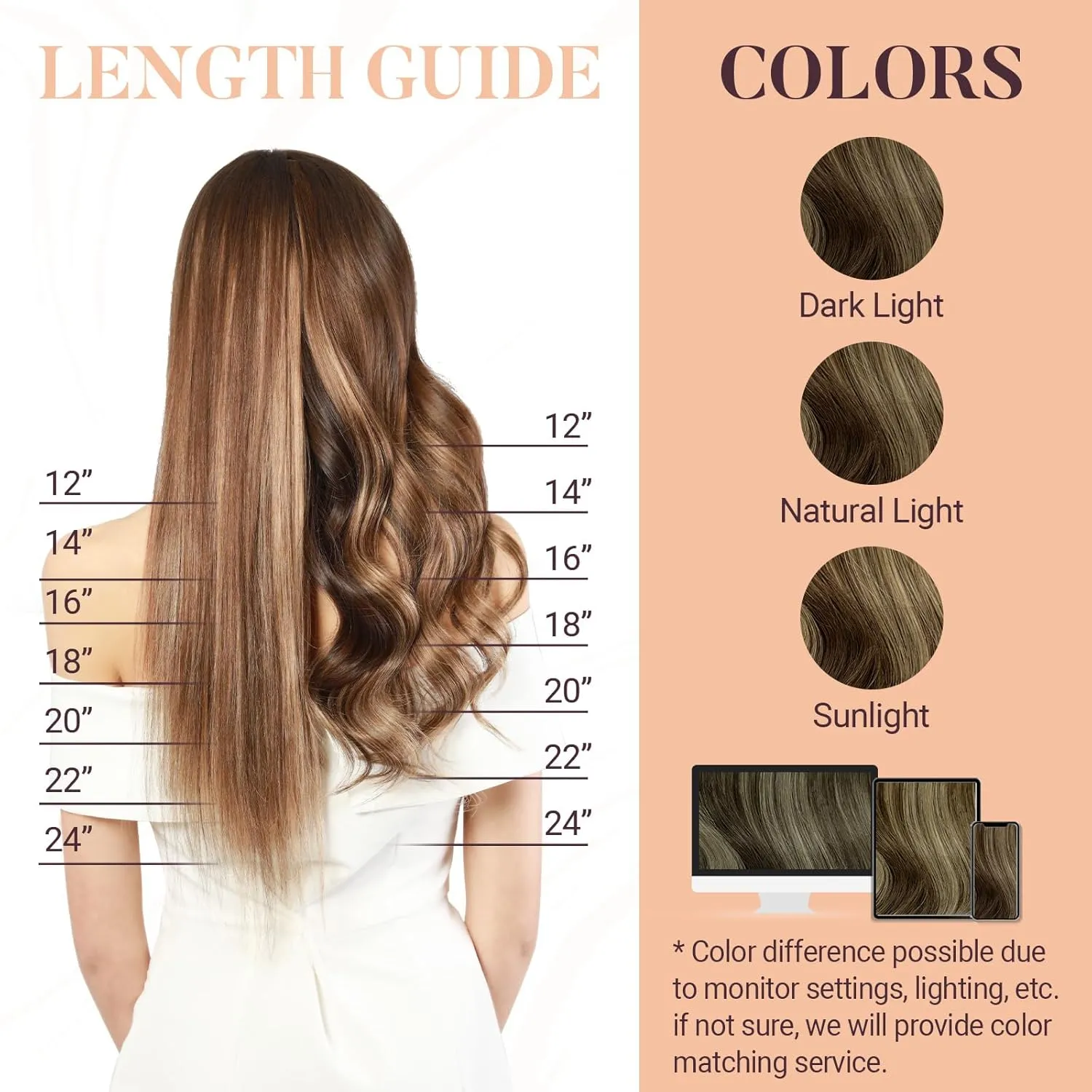 MAXITA Microlink Hair Extensions Human Hair Balayage Dark Brown Mixed Chestnut Brown Micro Bead Hair Extensions Virgin Human Hair, 50g/50 Strands/Pack, 14 In