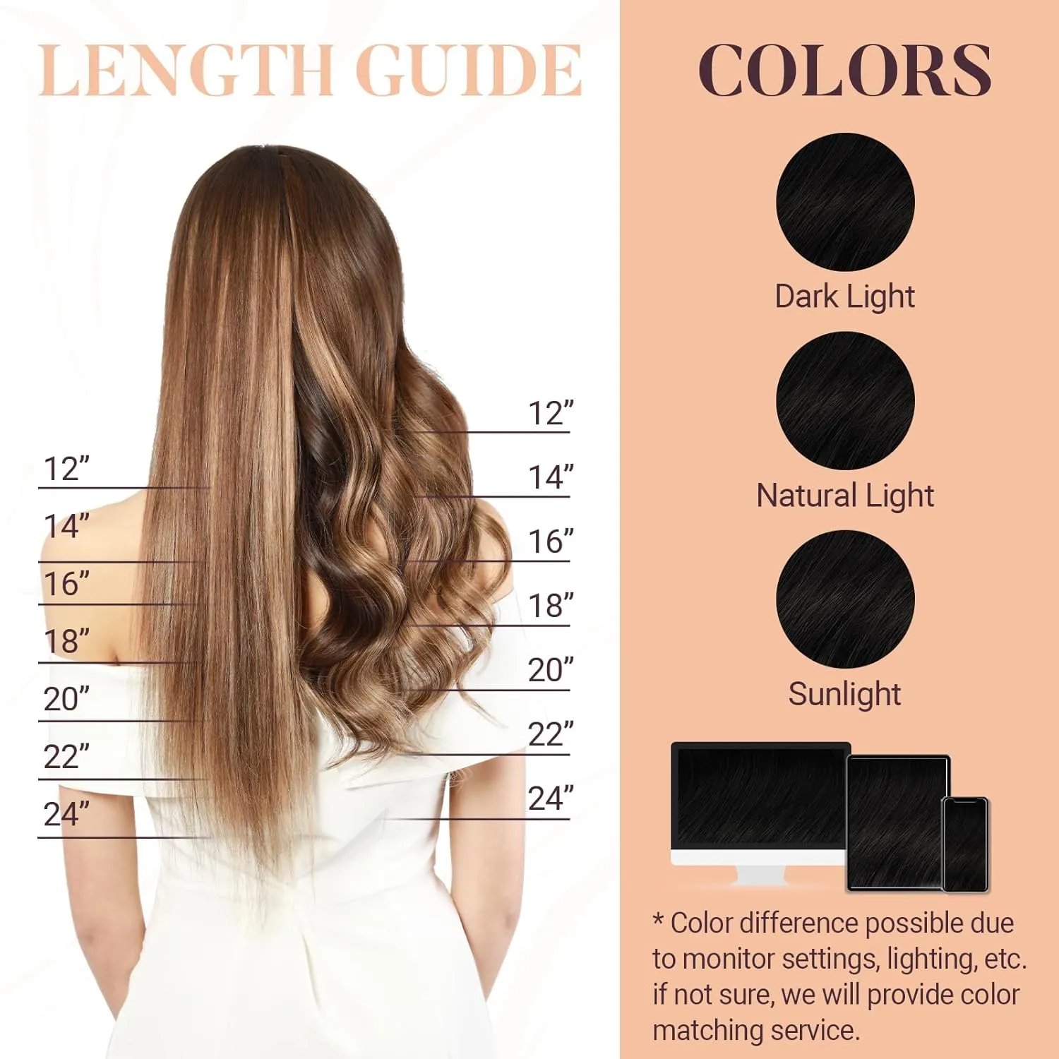 MAXITA Microlink Hair Extensions Human Hair Natural Black Micro Bead Hair Extensions Virgin Human Hair, 50g/50 Strands/Pack, 24 In