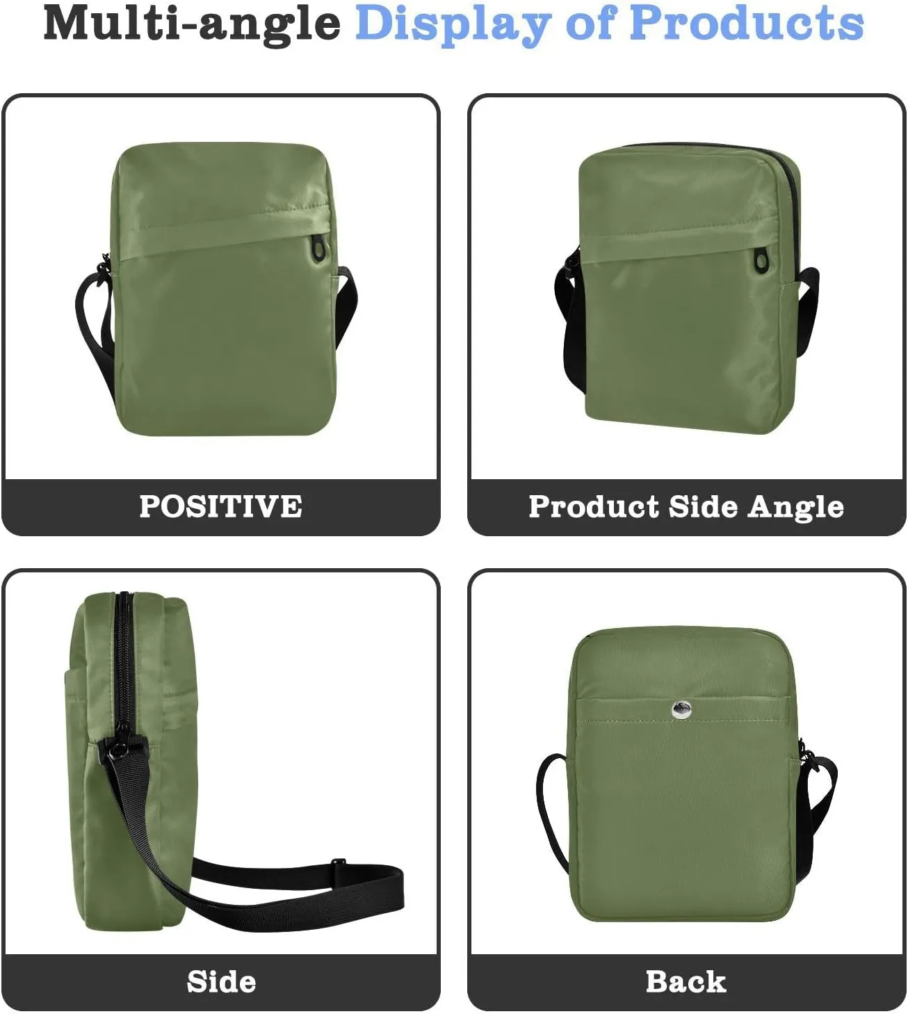 MCHIVER Small Messenger Bag Crossbody Bag for Men Women Cell Phone Shoulder Bag for Cycling Hiking Running