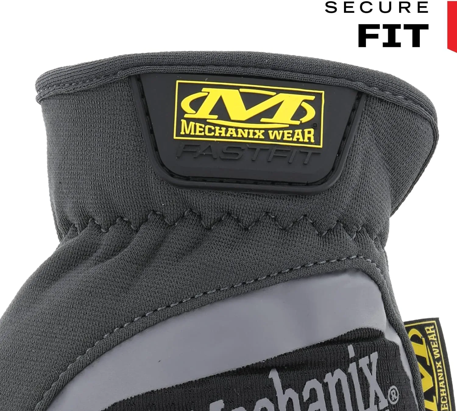 Mechanix Wear: FastFit Work Glove with Elastic Cuff for Secure Fit, Performance Gloves for Multi-Purpose Use, Touchscreen Capable Safety Gloves for Men (Black, X-Large)