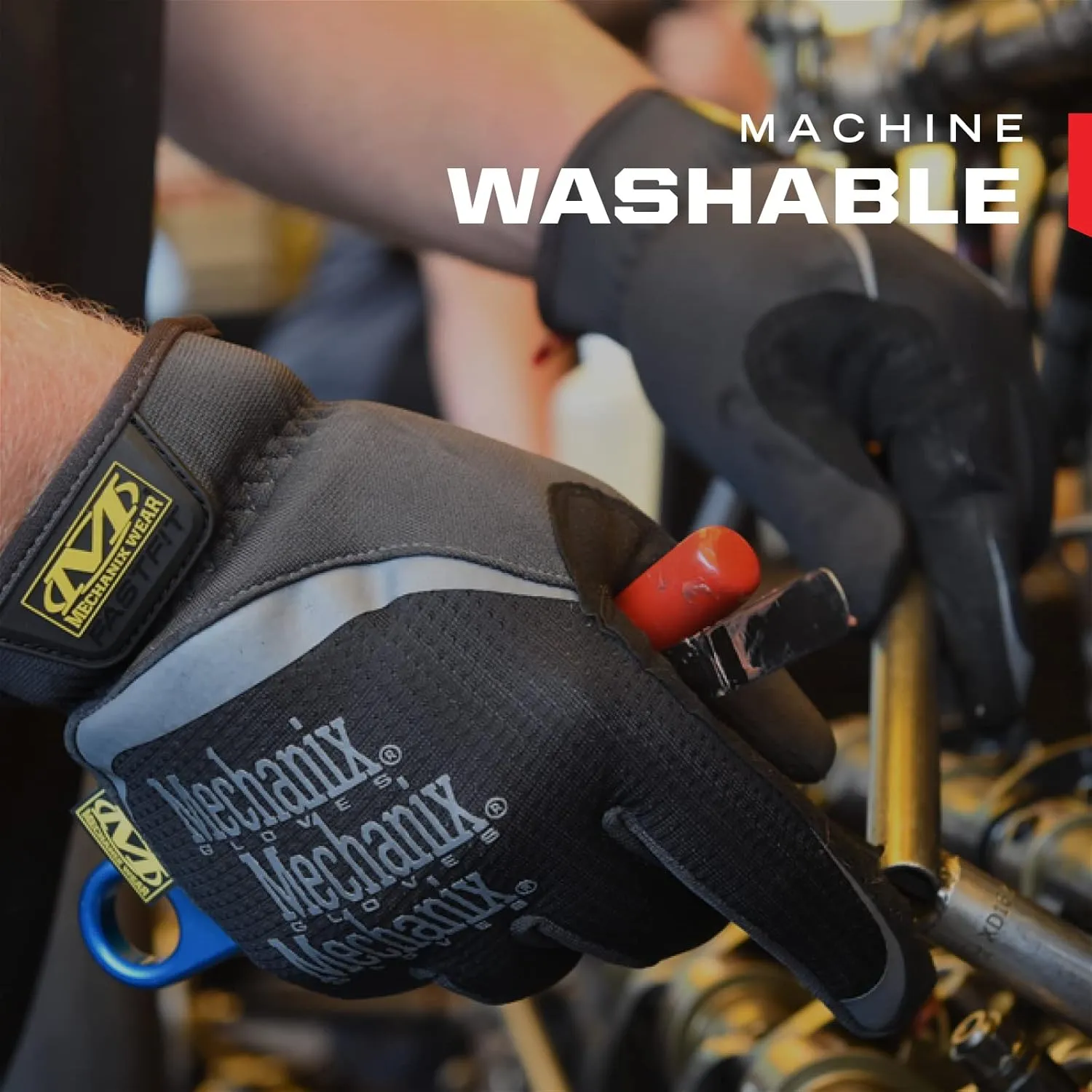 Mechanix Wear: FastFit Work Glove with Elastic Cuff for Secure Fit, Performance Gloves for Multi-Purpose Use, Touchscreen Capable Safety Gloves for Men (Black, X-Large)