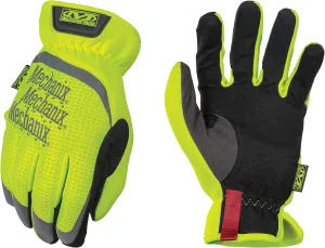 Mechanix Wear: Hi-Viz FastFit Work Gloves with Secure Fit Elastic Cuff, Reflective and High Visibility, Touchscreen Capable, Safety Gloves for Men, Multi-Purpose Use (Fluorescent Yellow, X-Large)