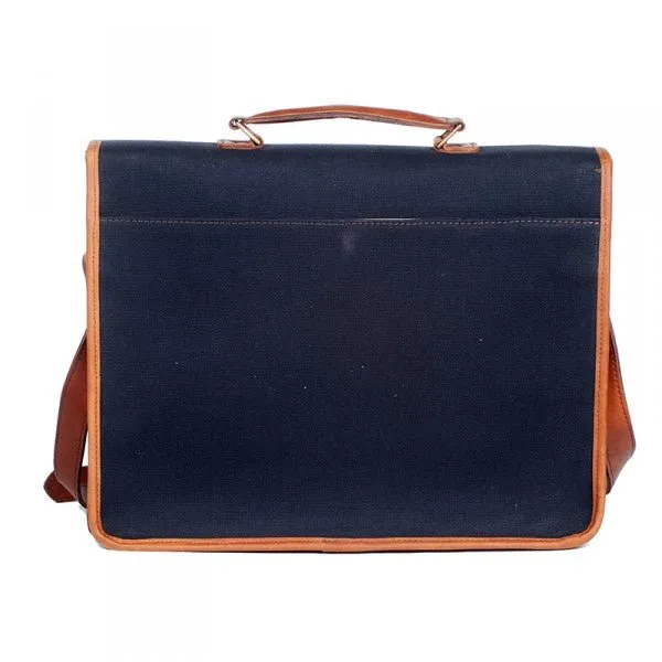 Melvill & Moon Canvas Mombasa Mail Bag | Black