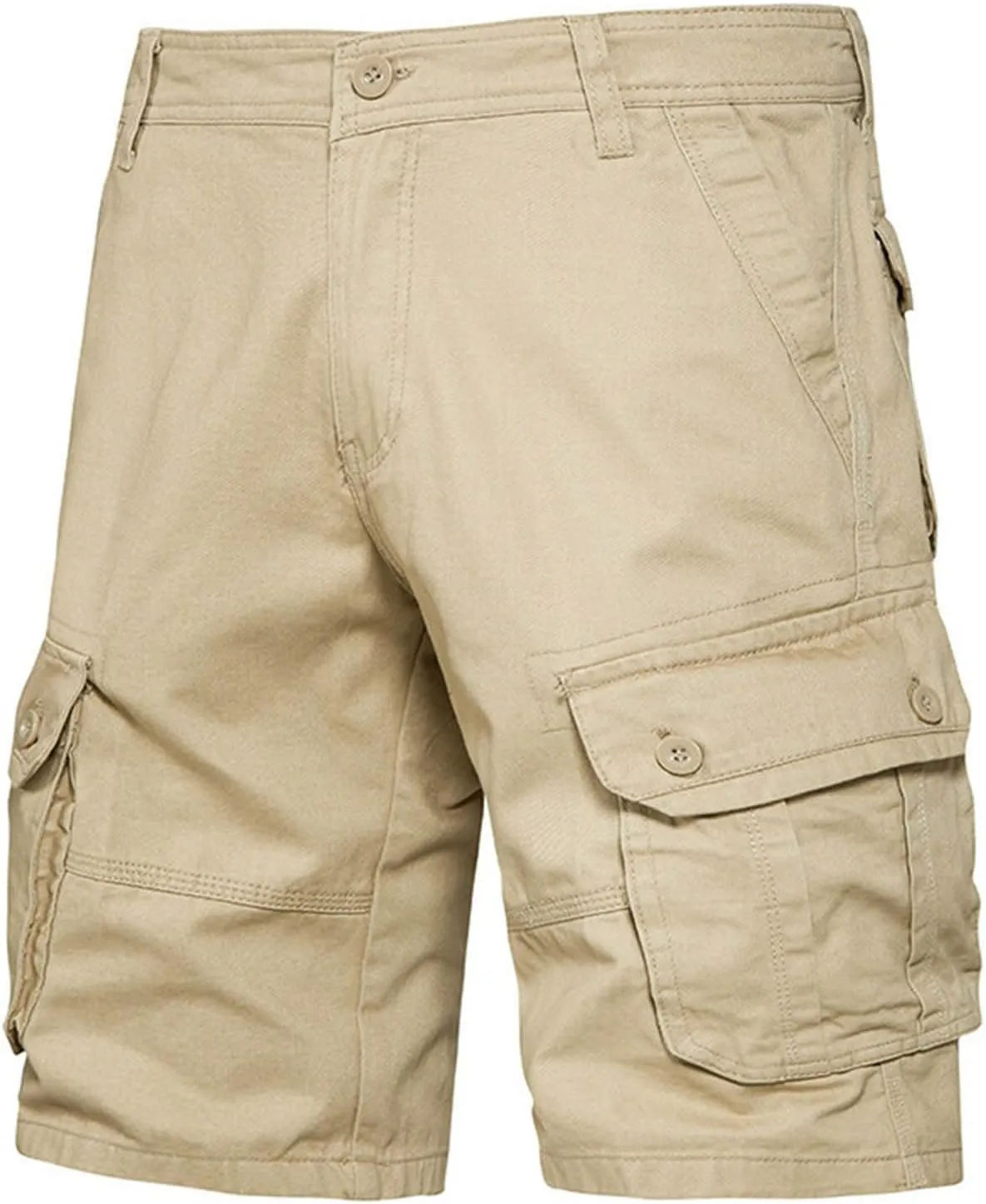 Men's Big and Tall Shorts Cargo Utility Design Stretch Fabric Heavy Duty Outdoor Casual Summer Wear