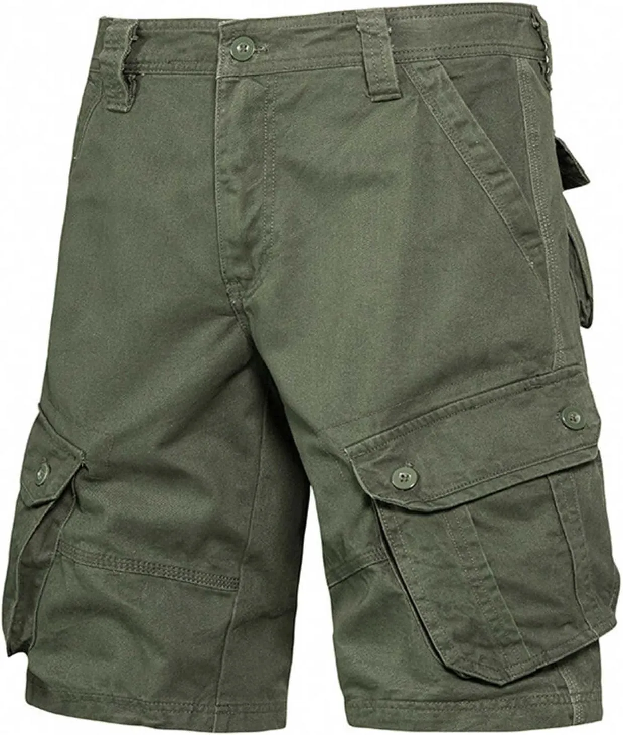 Men's Big and Tall Shorts Cargo Utility Design Stretch Fabric Heavy Duty Outdoor Casual Summer Wear