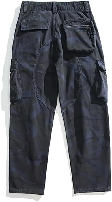 Men's Camouflage Cargo Pants Cotton Regular Fit Multi Pockets Military Pants