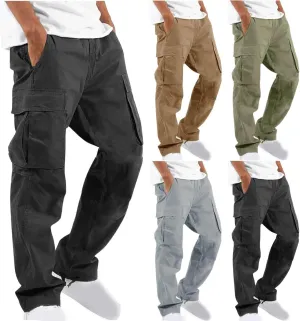 Mens Cargo Pants Casual Baggy Utility Work Hiking Joggers Athletic Big and Tall Sweatpants with Multi Pockets