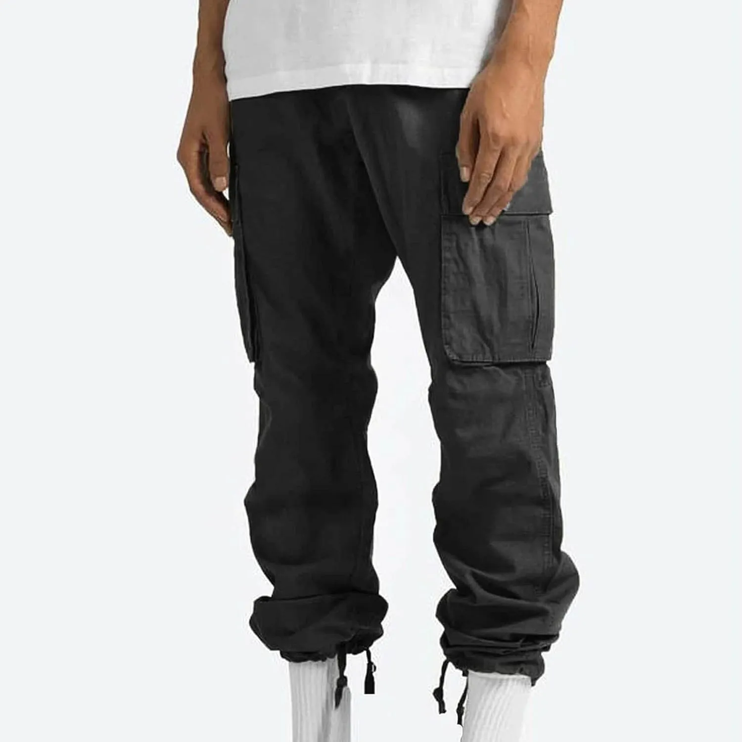 Mens Cargo Pants Casual Baggy Utility Work Hiking Joggers Athletic Big and Tall Sweatpants with Multi Pockets