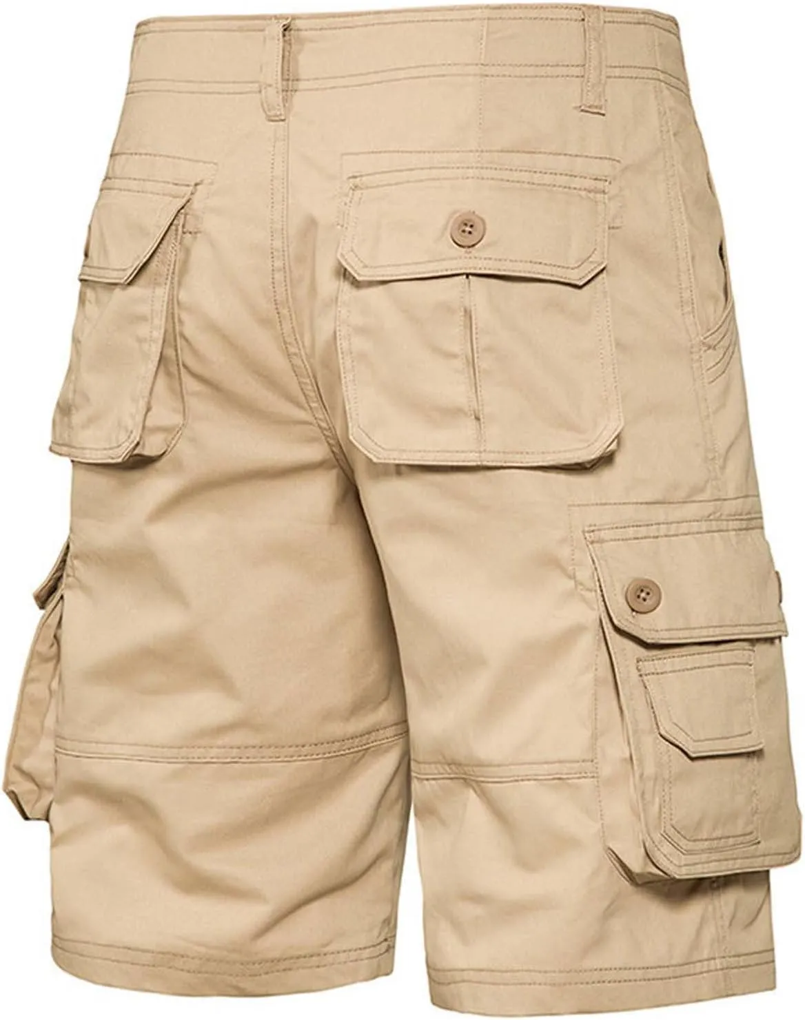 Mens Cargo Shorts Durable Workwear Stretch Waist Outdoor Utility Pockets Casual Summer Hiking Shorts for Men