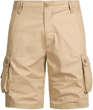 Mens Cargo Shorts Durable Workwear Stretch Waist Outdoor Utility Pockets Casual Summer Hiking Shorts for Men