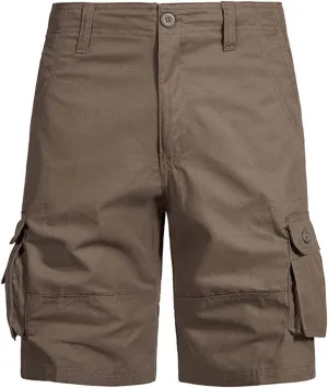 Mens Cargo Shorts Durable Workwear Stretch Waist Outdoor Utility Pockets Casual Summer Hiking Shorts for Men