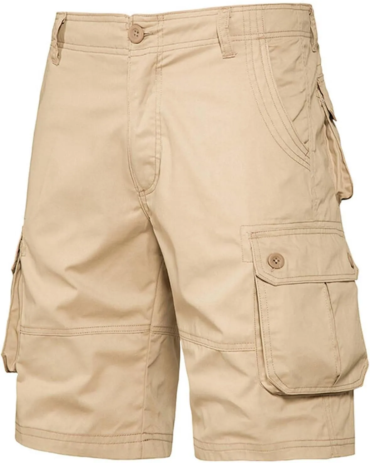 Mens Cargo Shorts Durable Workwear Stretch Waist Outdoor Utility Pockets Casual Summer Hiking Shorts for Men