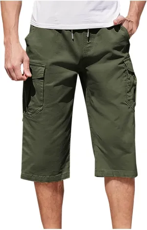 Men's Cargo Work Shorts - Rugged Multi-Pocket Bermuda Shorts Gym Activewear Utility Design for Outdoor & Casual Wear