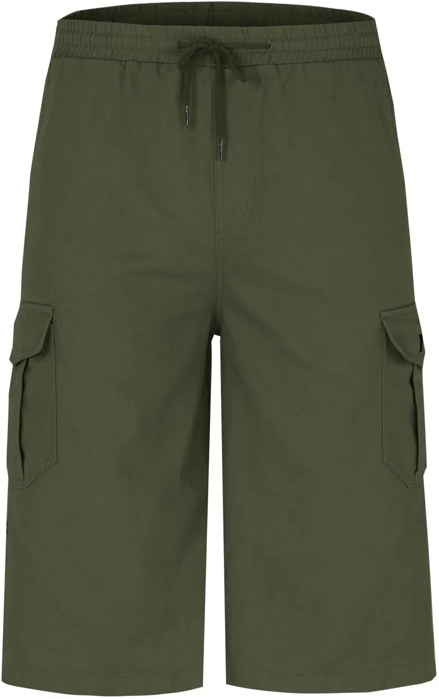 Men's Cargo Work Shorts - Rugged Multi-Pocket Bermuda Shorts Gym Activewear Utility Design for Outdoor & Casual Wear