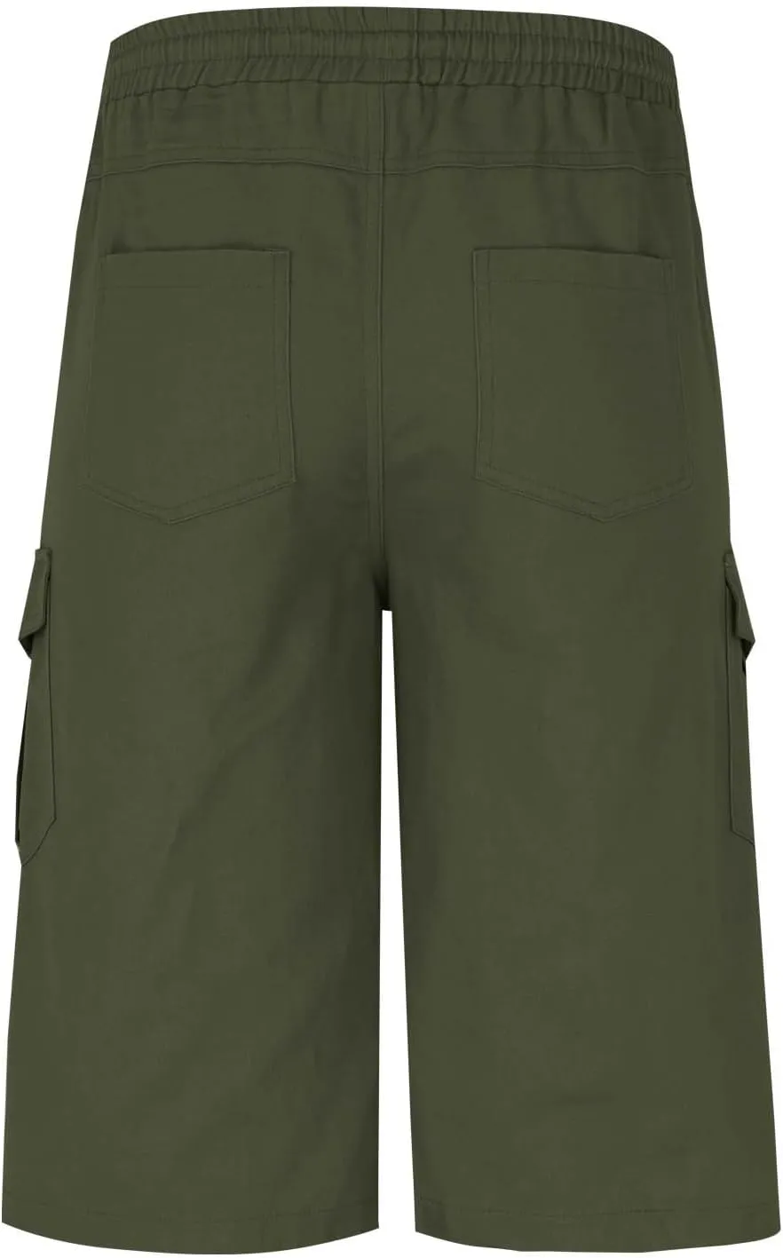 Men's Cargo Work Shorts - Rugged Multi-Pocket Bermuda Shorts Gym Activewear Utility Design for Outdoor & Casual Wear