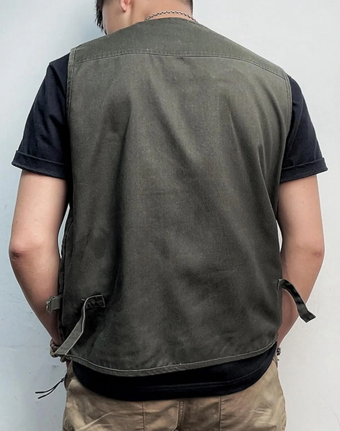 Men's Lightweight Utility Fishing Vest V Neck Safari Photographer Vests