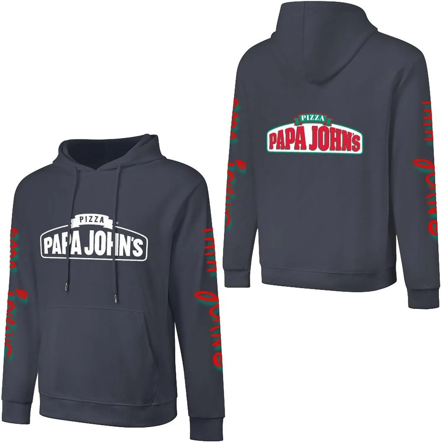 Men's Logo Graphic Cotton Hoodie with Big Pocket Long Sleeve Soft Pullover Sweatshirt for Men Work Clothes Tops Hoody