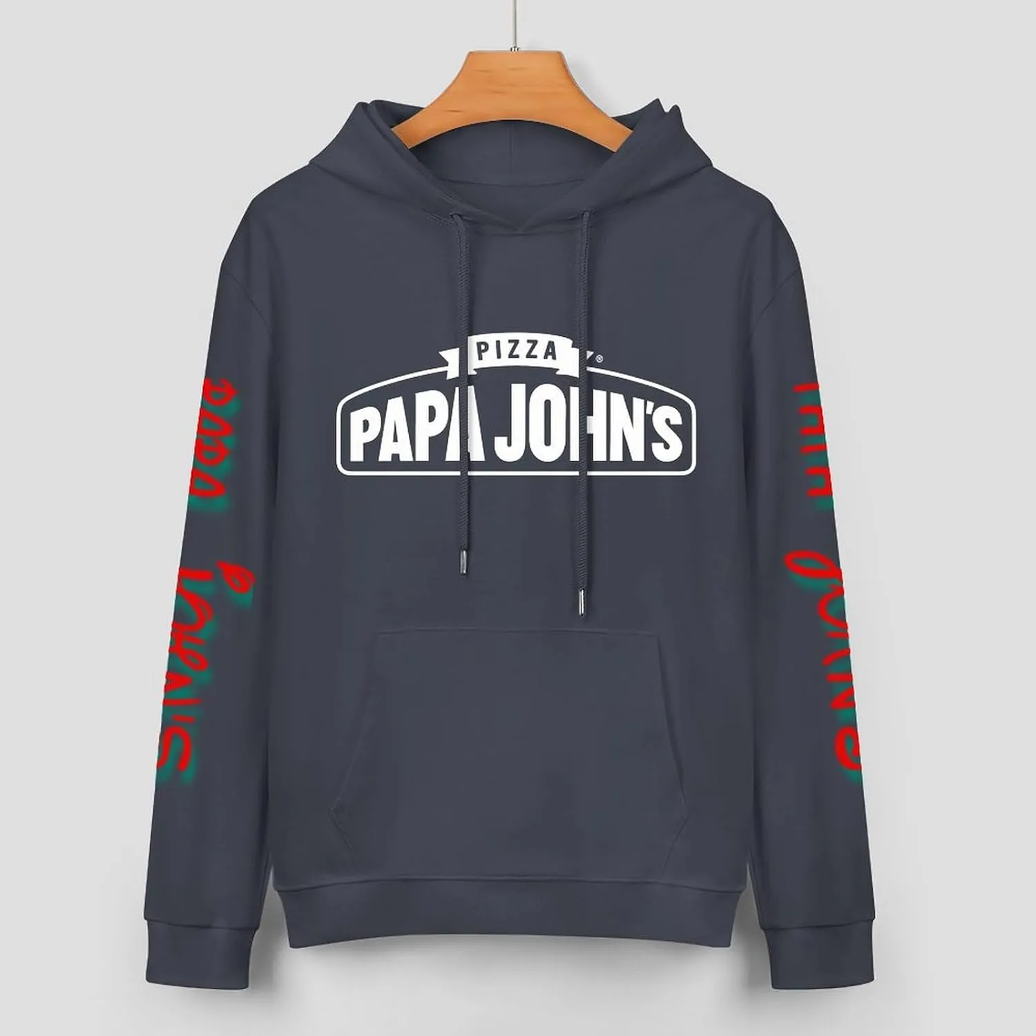 Men's Logo Graphic Cotton Hoodie with Big Pocket Long Sleeve Soft Pullover Sweatshirt for Men Work Clothes Tops Hoody
